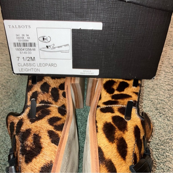 Talbots Brown Leopard Tassel Loafers - Picture 4 of 6